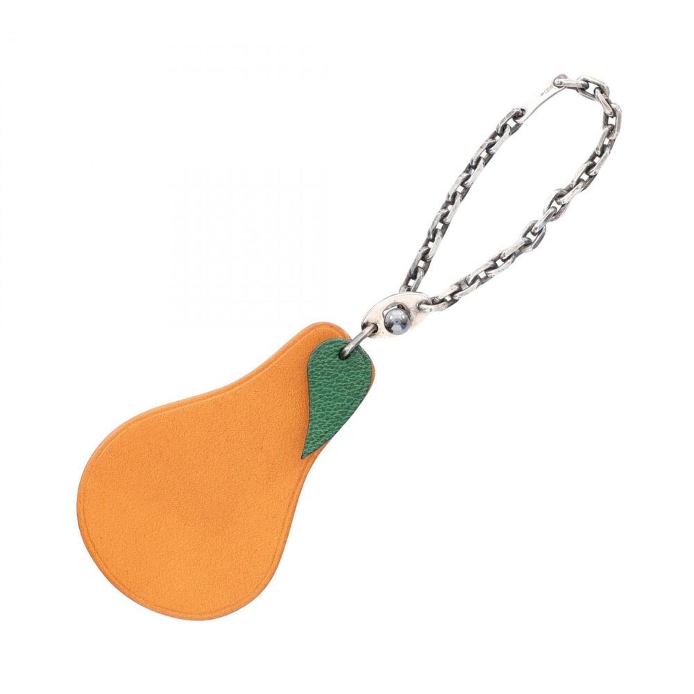 Hermes La France Charm Accessory, Leather, Women's, Beige/Green